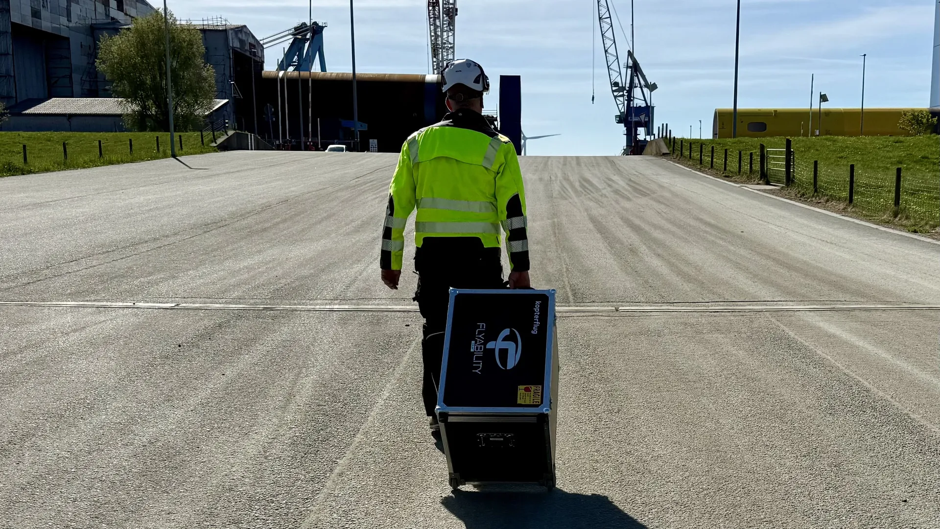 Kopterflug Inspektionsteam bei der Arbeit